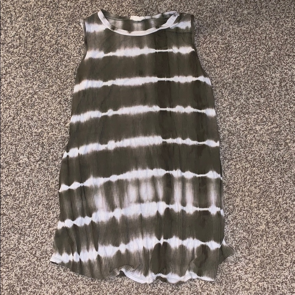 green & white tie dye dress!